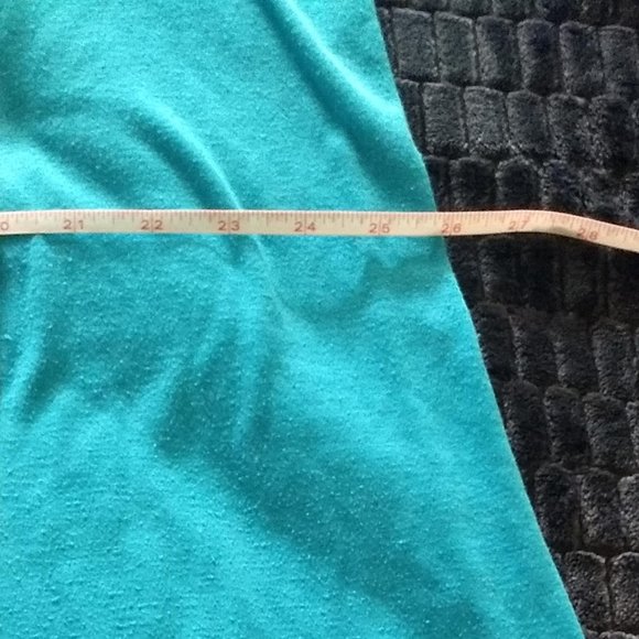 Vintage 80s turquoise t-shirt daydress napdress housedress - Picture 5 of 8